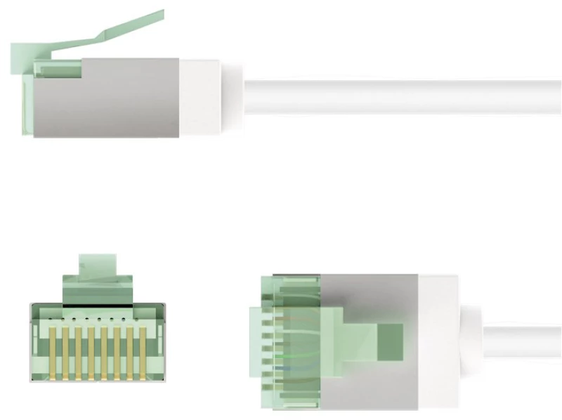 GOOBAY καλώδιο δικτύου 74362, CAT 8.1 U/FTP, slim, copper, 2000MHz, 3m, λευκό