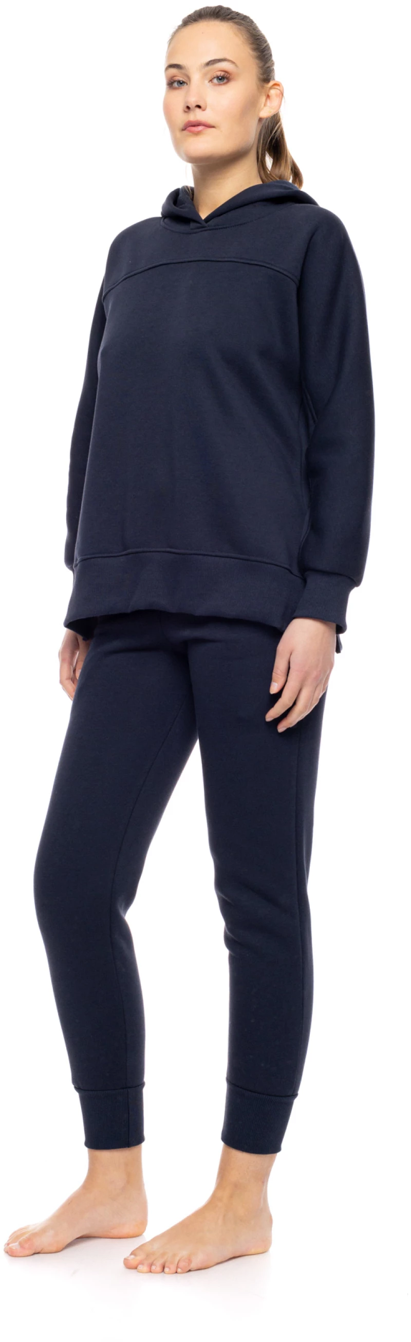 Γυναικεία φόρμα Pink Label - Yacht Blue - με Κουκούλα - Cotton - Regular Fit