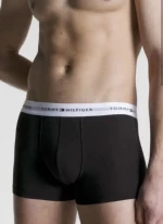 Ανδρικό boxer Tommy Hilfiger - Βαμβακερό Μαύρο - Λευκό λάστιχο - 3 pack - Low Rise Trunk