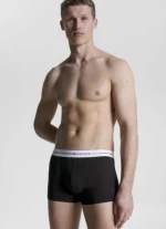 Ανδρικό boxer Tommy Hilfiger - Βαμβακερό Μαύρο - Λευκό λάστιχο - 3 pack - Low Rise Trunk