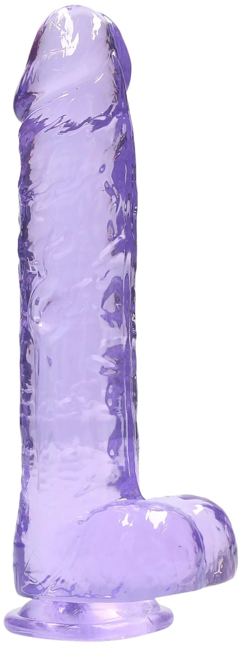 Shots RealRock Ρεαλιστικό Dildo με Όρχεις & Βεντούζα Μωβ 25.4cm
