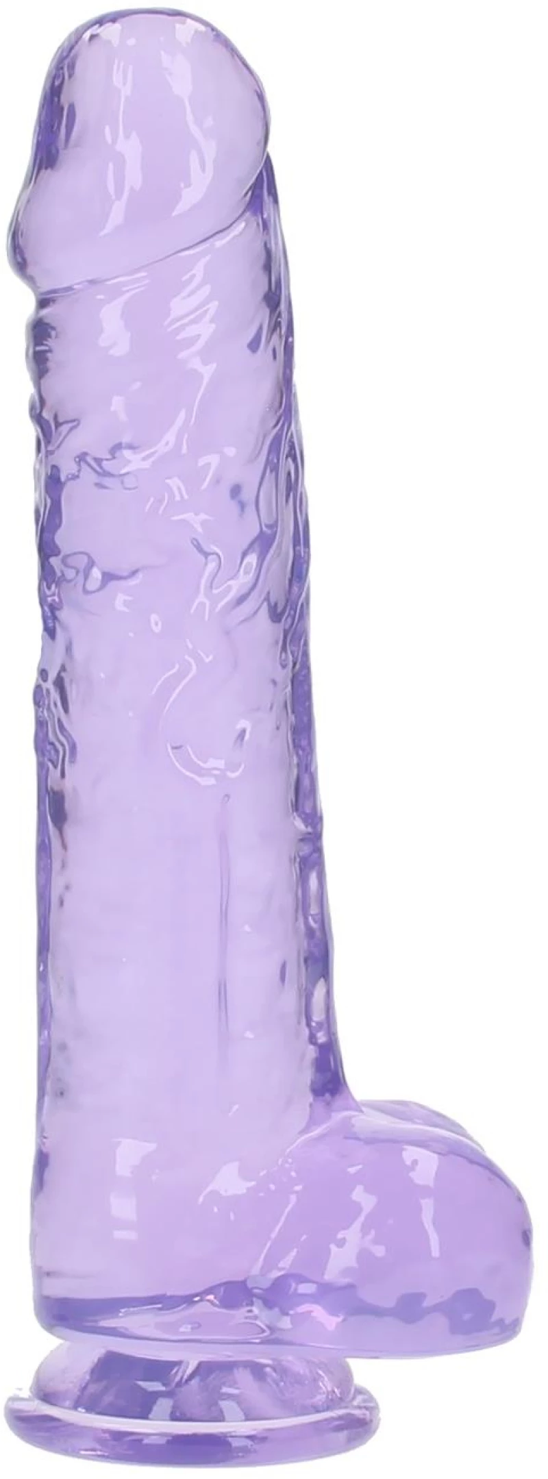 Shots RealRock Ρεαλιστικό Dildo με Όρχεις & Βεντούζα Μωβ 25.4cm