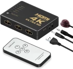 Διαχωριστής  HDMI 5 Εισόδου 1 Εξόδου με Τηλεχειριστήριο 1080p (Μαύρο) (OEM)
