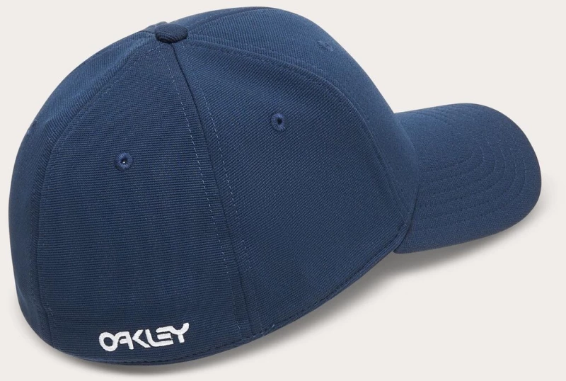 OAKLEY 912209 6EX 6 PANEL STRETCH METALLIC HAT ABYSS/WHITE
