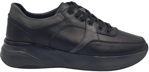 Ανδρικά Δέρματινα Sneakers - 650 - Μαύρο