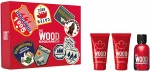 DSQUARED2 WOOD RED SET -  EDT 50ML + SHOWER GEL 50ML + BODY LOTION 50ML