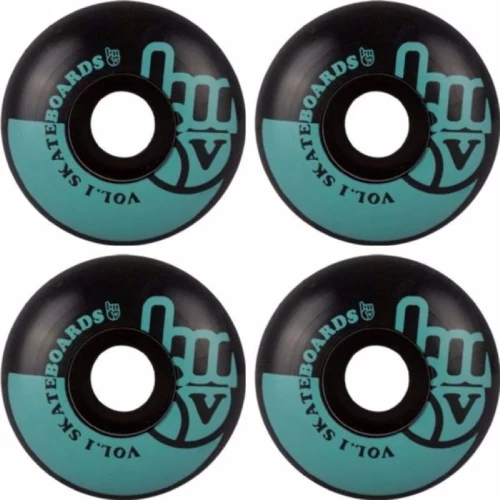 VOL.1 Ροδάκια Skateboard - Μαύρο/Γαλάζιο