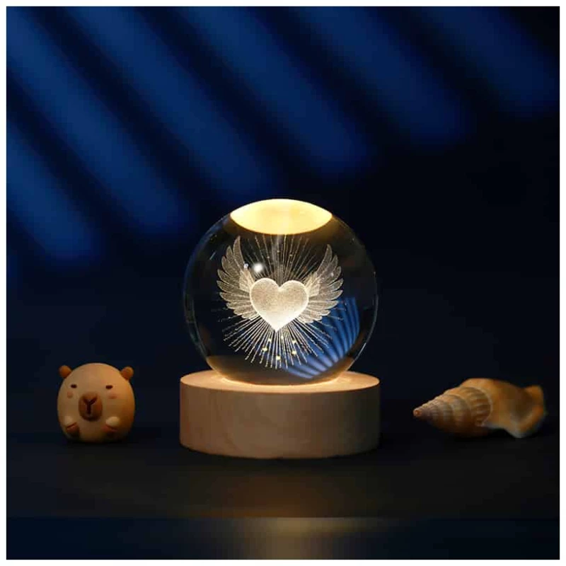 i-TOTAL XL2717C ΛΑΜΠΑ CRYSTAL BALL HEART SMALL 6cm