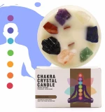 Αρωματικό Κερί με πολύτιμους λίθους 7 Chakra Moonstone Crystal Candle 640g