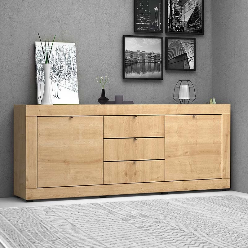 Μπουφές Ocean  χρώμα φυσικό οξιάς 210x45x86εκ.