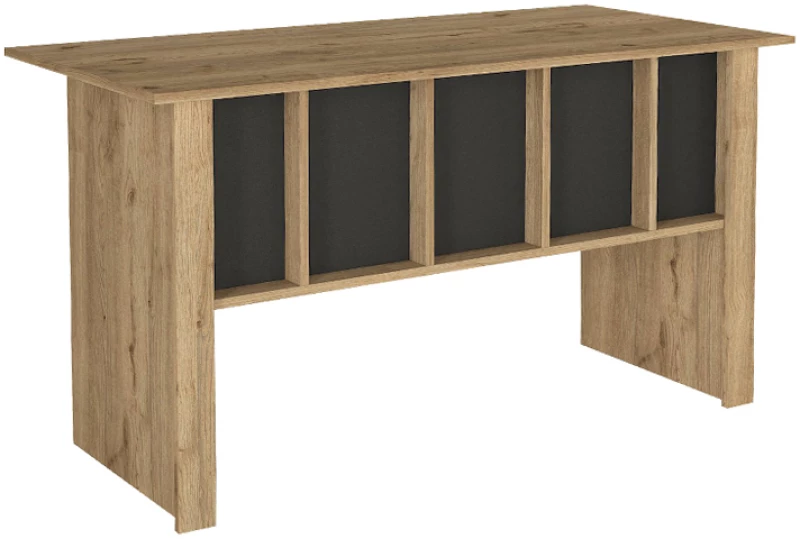 Γραφείο εργασίας Nika  χρώμα sepet oak - ανθρακί 140x60x75εκ.