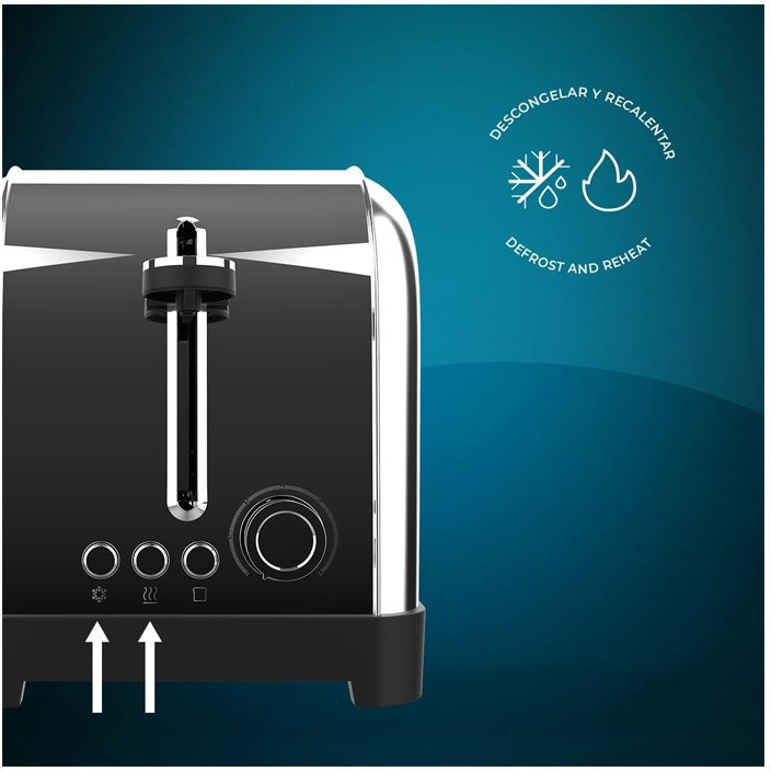 Φρυγανιέρα 2 Θέσεων 1500 W Cecotec Toastin time 1500 Inox CEC-04841