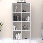 Βιβλιοθήκη Anser  χρώμα λευκό 69,8x29x142εκ.