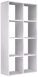 Βιβλιοθήκη Anser  χρώμα λευκό 69,8x29x142εκ.