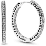 Pandora Αστραφτεροί κρίκοι με καρδιές 296319CZ 296319CZ