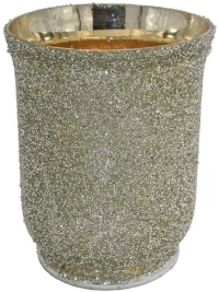 Κηροπήγιο 955-124-018 15x20cm Silver Γυαλί
