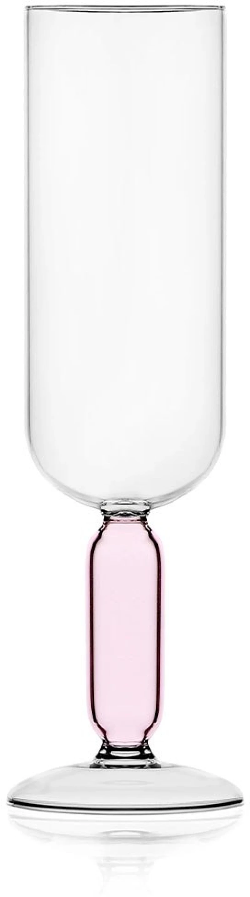 Ποτήρι Σαμπάνιας Bloom 313.110 Φ5,5x22cm Clear-Light Pink Ichendorf Γυαλί
