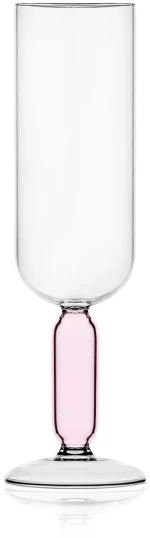 Ποτήρι Σαμπάνιας Bloom 313.110 Φ5,5x22cm Clear-Light Pink Ichendorf Γυαλί