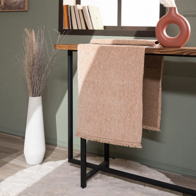 Τραβέρσα Valley 14 Salmon Teoran 45X180 Βαμβάκι-Πολυέστερ
