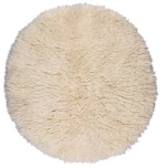 Χαλί Flokati Natural 1700gr Βιοκαρπέτ 120X120cm Round