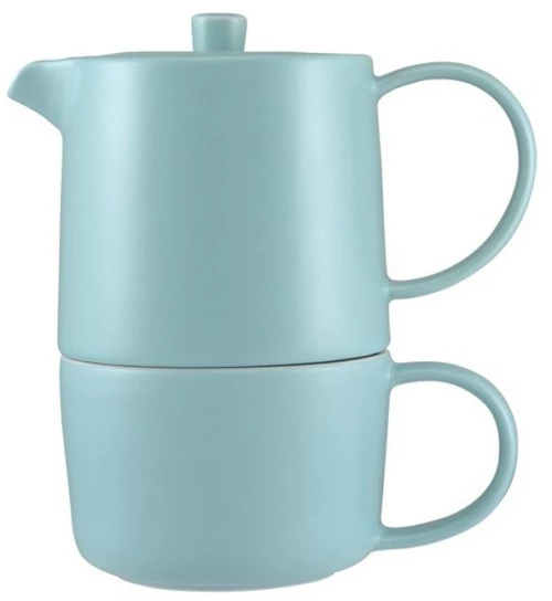 Τσαγιέρα Με Φλιτζάνι Tea For One Cafe Life DI0541 450ml Light Blue Cloud Maxwell&Williams Πορσελάνη