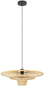 Φωτιστικό Οροφής Κρεμαστό Lydney 44012 Ε27 57x110cm Natural-Black Eglo