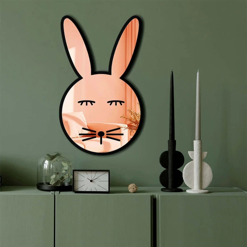 Καθρέπτης Τοίχου 587MRX1216 30x49cm Black-Rose Gold Wallity Plexiglass