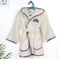 Μπουρνούζι Παιδικό Με Κέντημα Cloudy Bear 177 02 Ecru-Grey DimCol