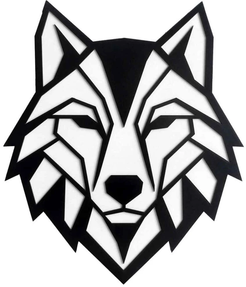 Διακοσμητικό Τοίχου Ruka 563HZL1113 55x68cm Black-White Wallity Mdf