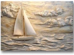 Πίνακας Καμβάς Wabisabi 895FNA1420 100x70cm Multi Wallity Οριζόντιοι Ξύλο, Καμβάς