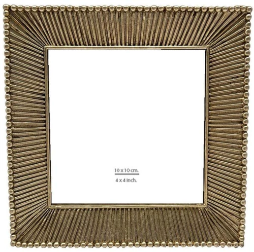 Κορνίζα Roderick 031128 10x10cm Gold Γυαλί,Polyresin