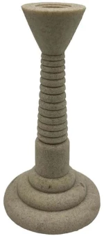 Κηροπήγιο Lito 034478 10x10x20cm Stone Beige Πολυρεσίνη