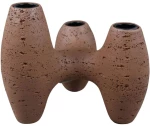 Κηροπήγιο Triptych 034611 18,5x15,5x15,5cm Brown Ρητίνη