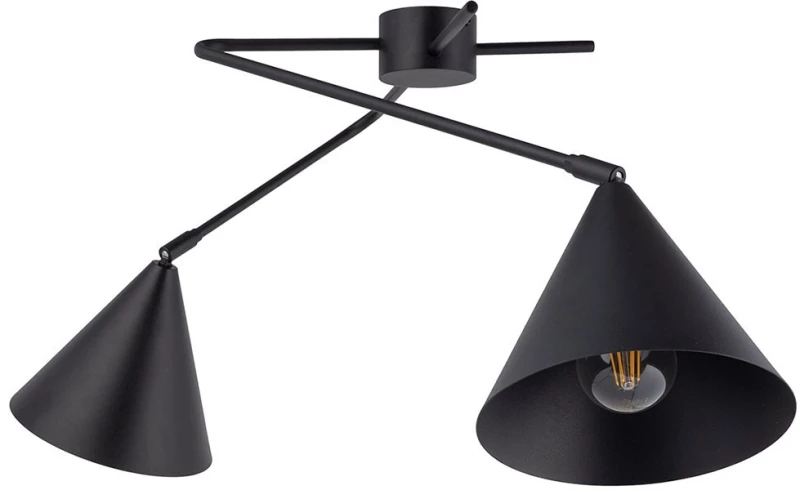 Φωτιστικό Οροφής - Πλαφονιέρα Galaxy 2 40937 2xE27 15W 45x77x36cm Black Sigma Lighting