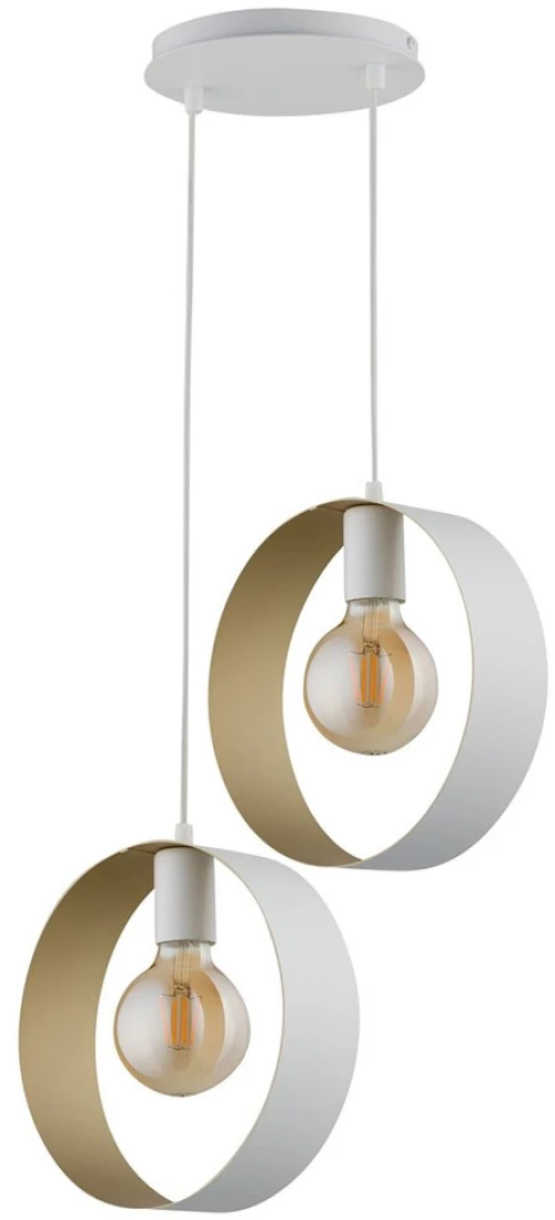 Φωτιστικό Οροφής Κρεμαστό Happy 2 32290 2xE27 15W 38x20x100cm White-Gold Sigma Lighting