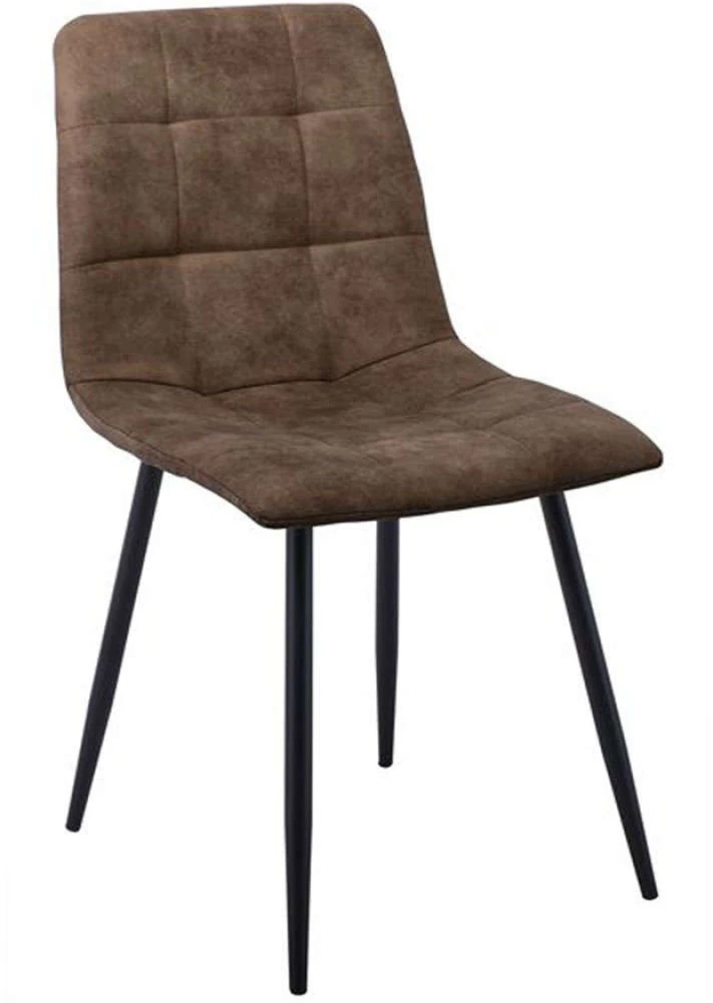Καρέκλα Lydia ΕΜ7911,5 44x55x86cm Brown-Black Μέταλλο,Ύφασμα