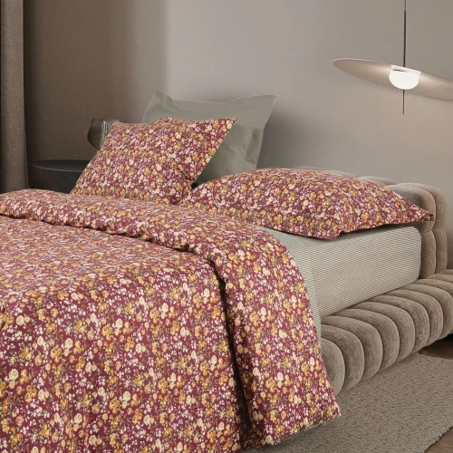 Σεντόνια Happy 9683 (Σετ 3τμχ) Bordo-Green Das Home Μονό 170x260cm 100% Βαμβάκι