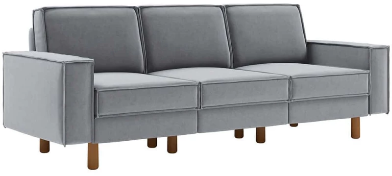 Καναπές Τριθέσιος Sparrow Extra 918CMF1253 238x87x89cm Fog Grey-Walnut