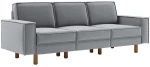 Καναπές Τριθέσιος Sparrow Extra 918CMF1253 238x87x89cm Fog Grey-Walnut