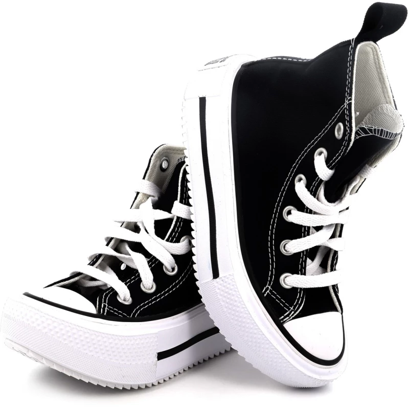 Παιδικό Μποτάκι για Κορίτσι Converse All Star Ctas Lift Double Stack Hi Χρώματος Μαύρο A15868C