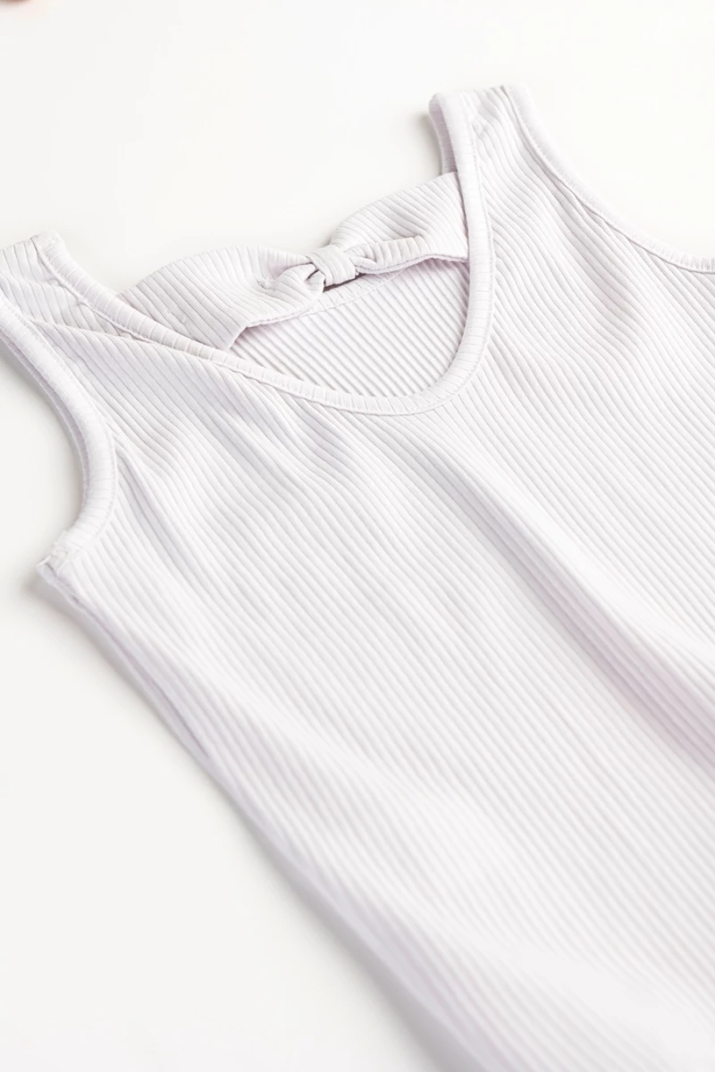 Funky Μπλούζα Αμάνικη Ριπ, Λευκό