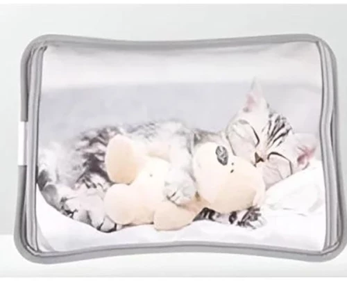 Hoomei ΗΜ8525Β Ηλεκτρική Θερμοφόρα - Μαξιλάρι 500W με Θήκη για τα Χέρια Γενικής Χρήσης 28x19 cm Γατούλα με Αρκουδάκι