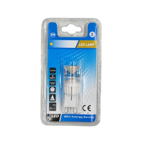 LED ΛΑΜΠΑ 5W ΘΕΡΜΟ ΦΩΣ G9-5W-3000K