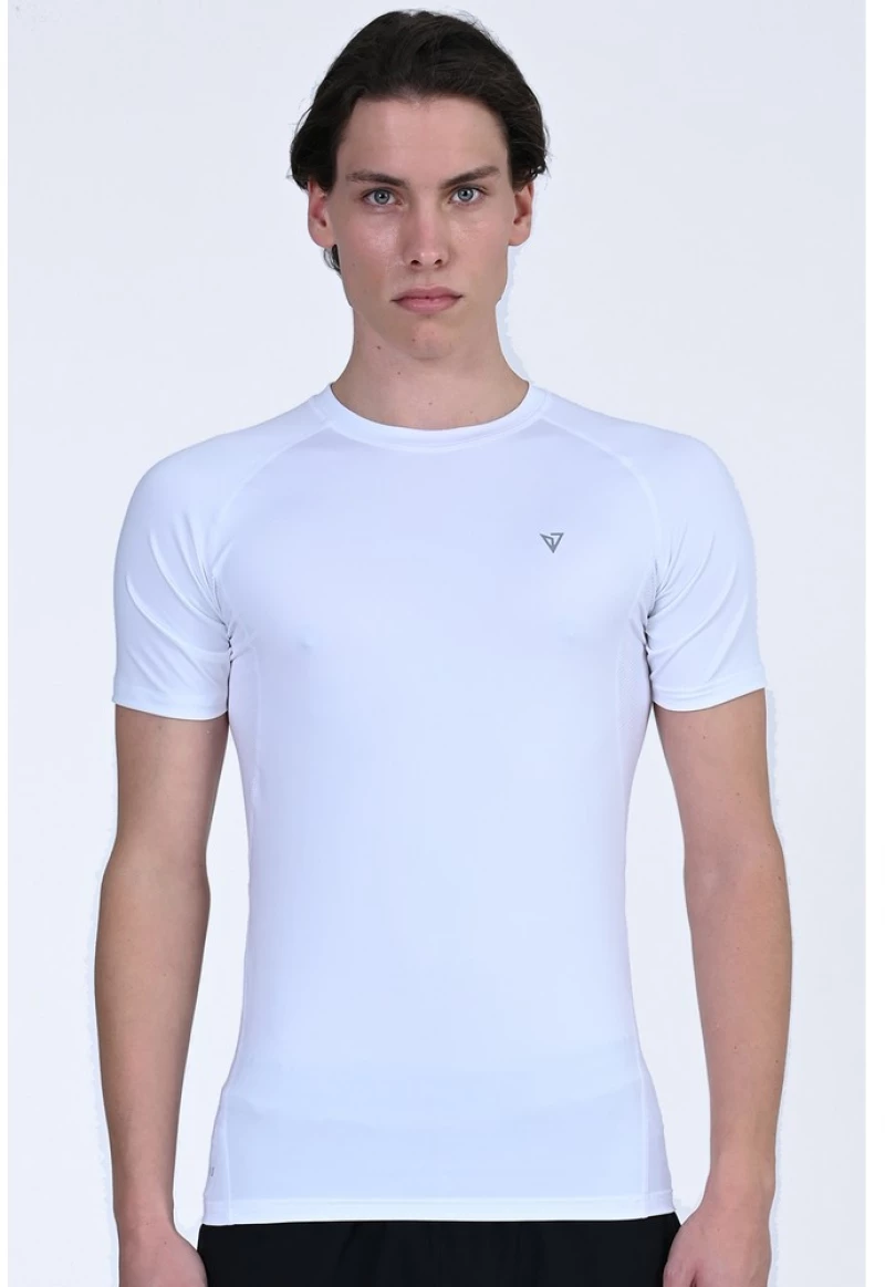 Magnetic North MEN'S COMPRESSION S/S T-SHIRT 50027-White MAGNETIC NORTH Λευκό