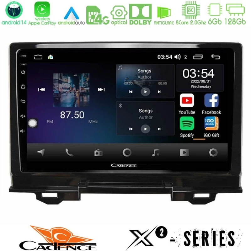 Cadence x2 Series 8core Android14 6+128gb  Honda hr-v 2021-> Navigation Multimedia Tablet 9" u-x2-Hd1034