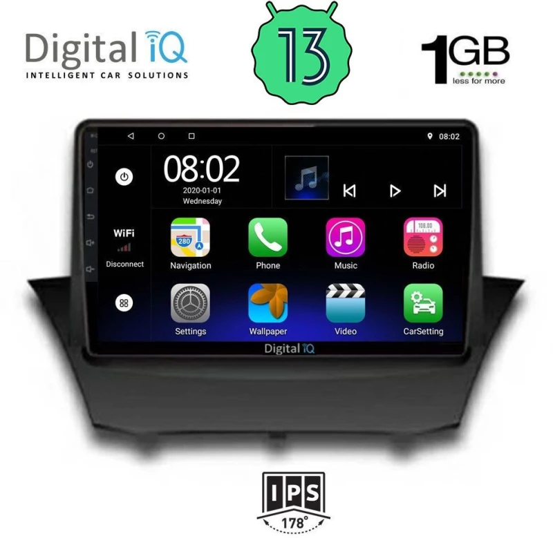 DIGITAL IQ RSA 1154_GPS (9inc) MULTIMEDIA TABLET OEM FORD FIESTA mod. 2010-2018
