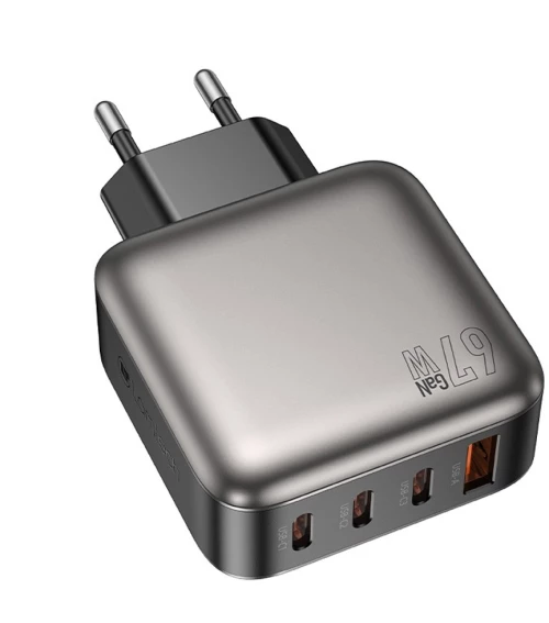 LAMTECH FOUR PORTS GaN CHARGER PD67W GREY