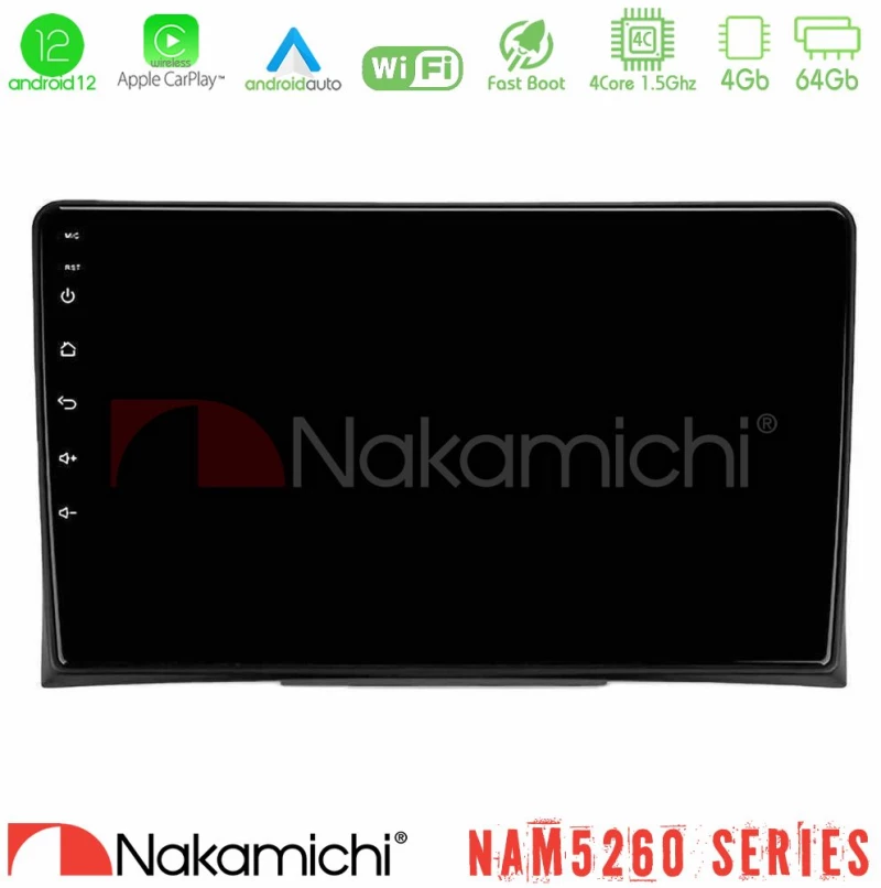 Nakamichi Nam5260 Series 4core Android13 4+64gb vw Transporter 2003-2015 Navigation Multimedia Tablet 9" με Carplay & Android Auto u-n44-Vw0497