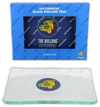 The Bulldog Rolling Tray Γυάλινος Δίσκος Διάφανος Mini (16x12cm)