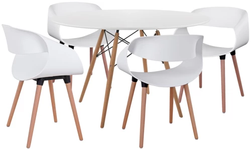 511627 ΣΕΤ ΤΡΑΠΕΖΑΡΙΑΣ 5ΤΜΧ MAGGIE HM21186 MDF TOP - ΠΟΛΥΠΡΟΠΥΛΕΝΙΟ ΣΕ ΛΕΥΚΟ ΧΡΩΜΑ